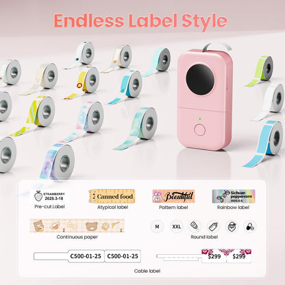 Phomemo Label Maker, D30 Portable Bluetooth Label Maker Machine with Tape, Small Mini Label Printer, Multiple Templates Fonts Icon Labeler for Home, School, Office