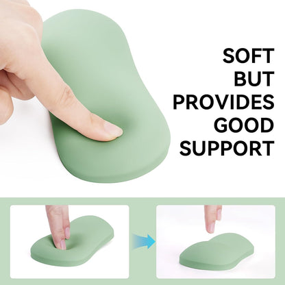 MOSISO Silicone Wrist Rest Pad, Ergonomic Gel Support for Keyboard & Mouse, Soft Comfortable Wrist Cushion for Typing, Gaming, Pain Relief, Office, Laptop Use, Black