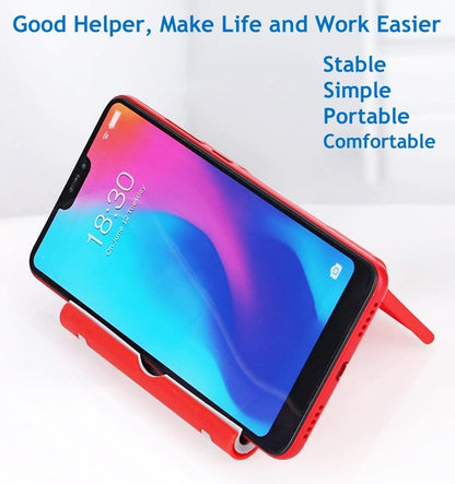 Cell Phone Stand for Desk Foldable Cell Phone Holder Desk Tablet Holder Mobile Phone Dock, Multi-Angle Universal Adjustable Tablet Dock Compatible with Most Cell Phones (White)