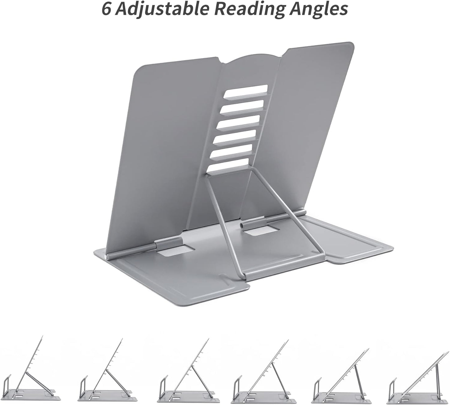 Camelmother Metal Book Holder Adjustable Book Stand for Reading