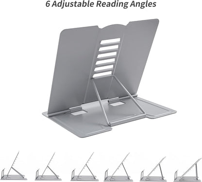Camelmother Metal Book Holder Adjustable Book Stand for Reading