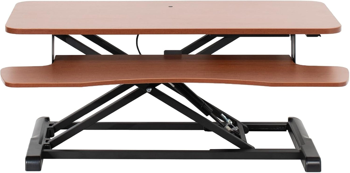 VIVO 26 inch Desk Converter, K Series, Height Adjustable Sit to Stand Riser, Dual Monitor and Laptop Workstation with Keyboard Tray, Black, DESK-V026KB