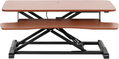 VIVO 26 inch Desk Converter, K Series, Height Adjustable Sit to Stand Riser, Dual Monitor and Laptop Workstation with Keyboard Tray, Black, DESK-V026KB