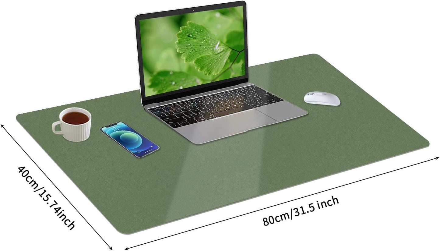 Bloss Leather Desk Pad and Keyboard Wrist Rest, Large Mouse Pad + Keyboard Pad+Mouse Wrist Support, Non-Slip Desk Mat Protector for Office, Home(31.5×15.7 Inches,Beige)