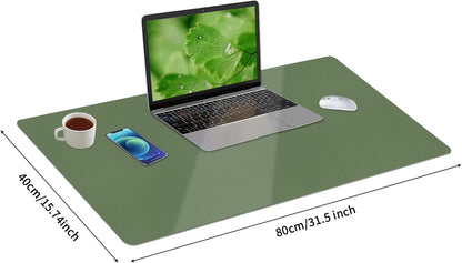 Bloss Leather Desk Pad and Keyboard Wrist Rest, Large Mouse Pad + Keyboard Pad+Mouse Wrist Support, Non-Slip Desk Mat Protector for Office, Home(31.5×15.7 Inches,Beige)