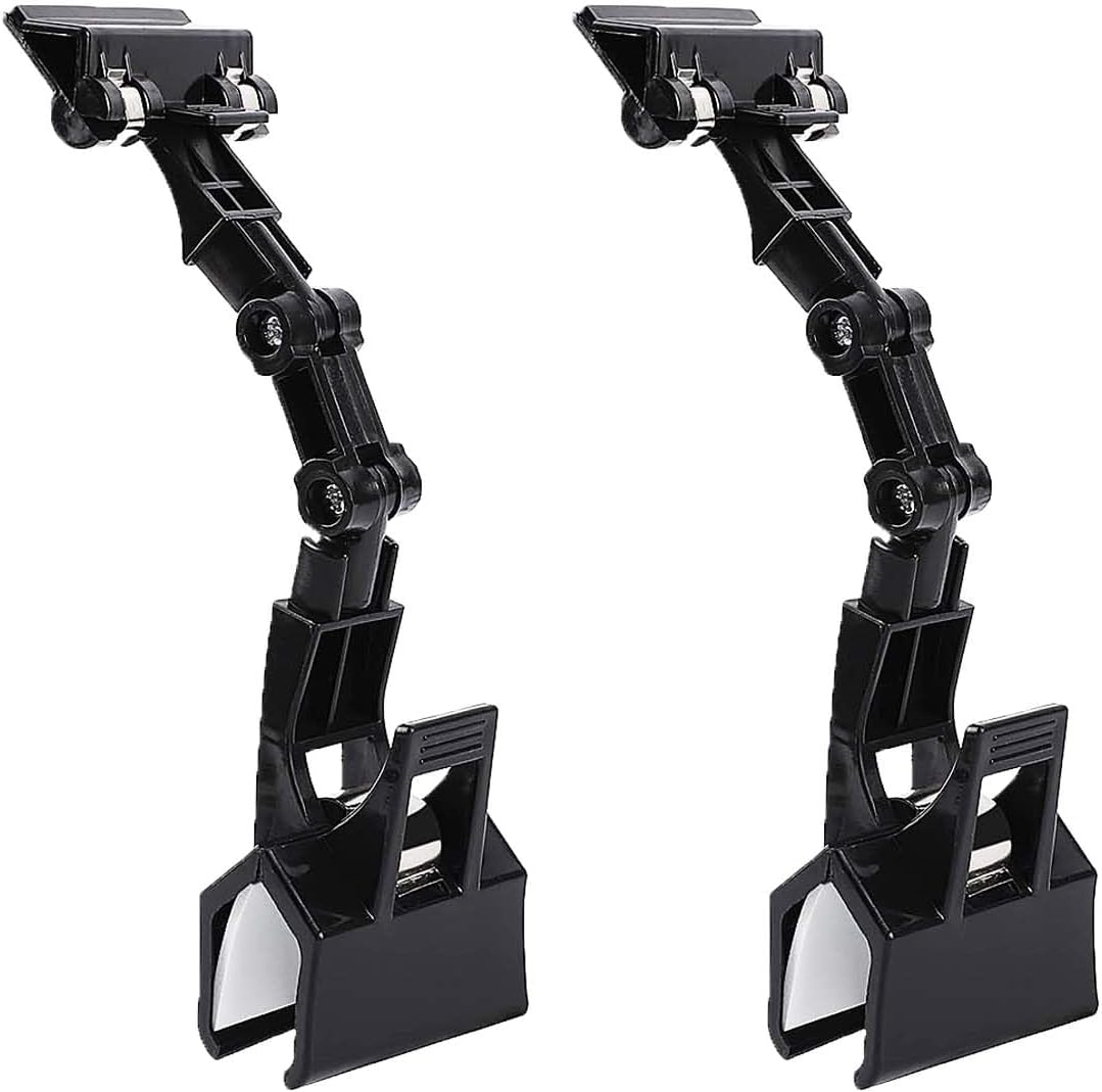 Adjustable Document Holder for Typing, Multi-Purpose Paper Holder Stand for Desk, Flexible Copy Holder Clip for Computer, Drawing, and Advertising Use (2 Pack, Black)