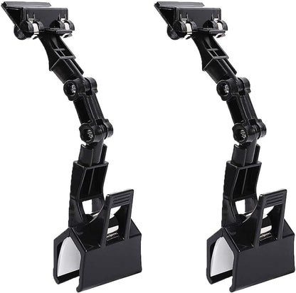 Adjustable Document Holder for Typing, Multi-Purpose Paper Holder Stand for Desk, Flexible Copy Holder Clip for Computer, Drawing, and Advertising Use (2 Pack, Black)