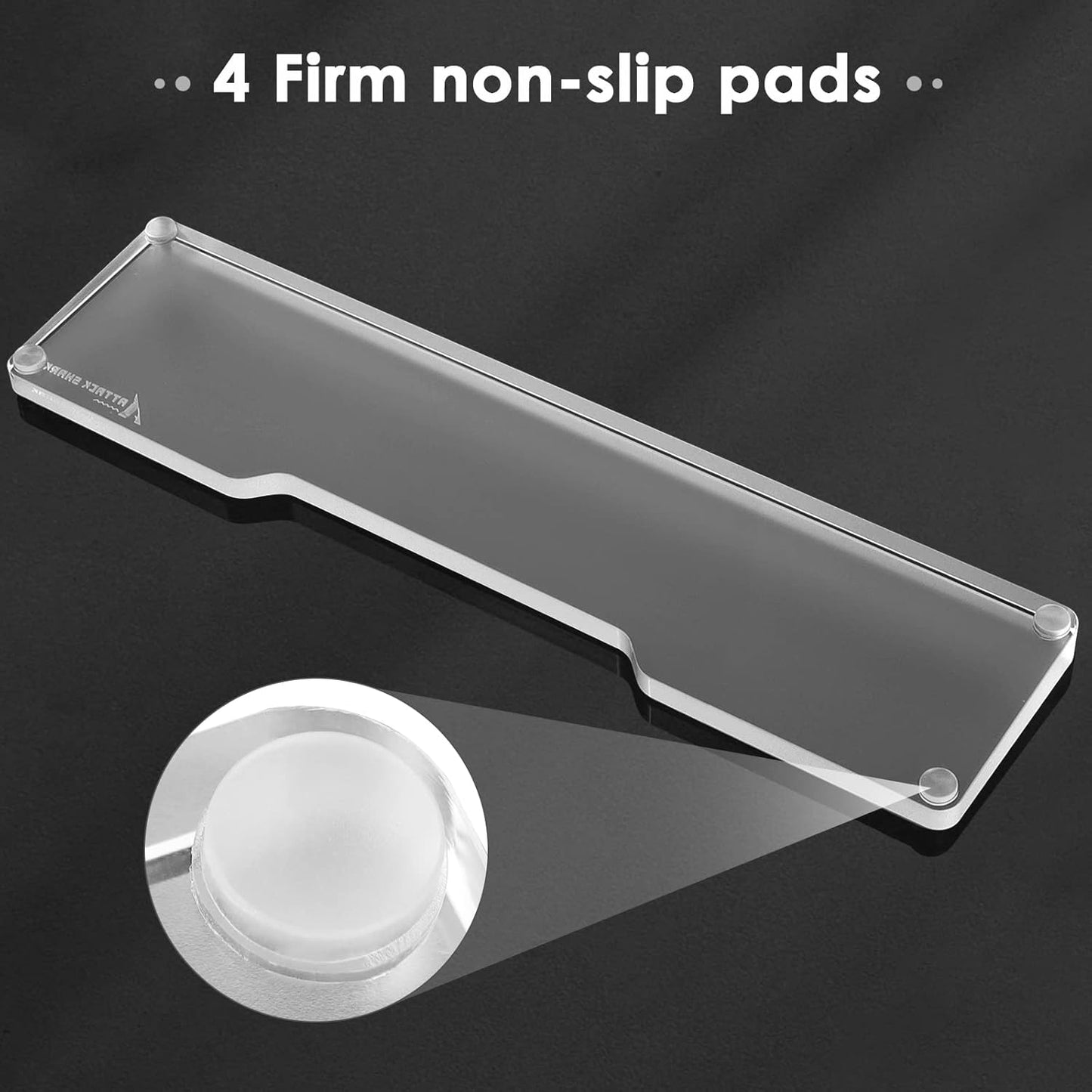 Acrylic Gaming Keyboard Wrist Rest Pad,Clear Wrist Rest for Computer Keyboard,Office,PC Gaming,Laptop,Mac,Comfortable,Lightweight,Ergonomic for Easy Typing Pain Relief-Length 12.2 inch