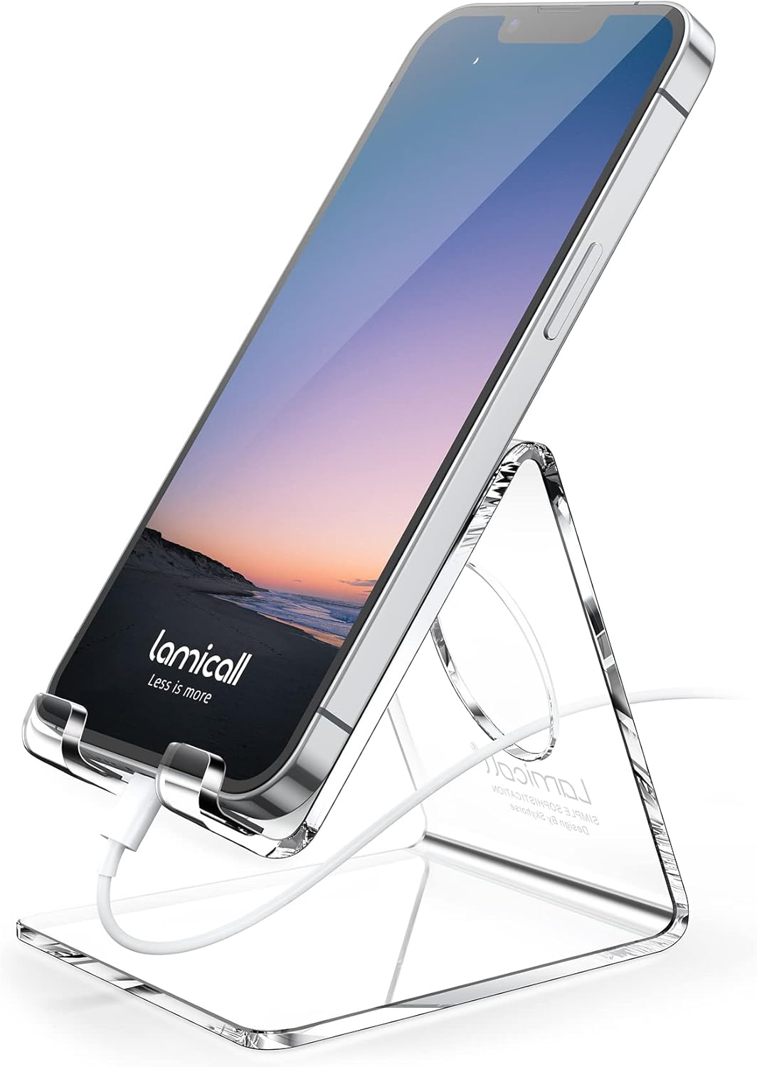 Lamicall Cell Phone Stand, Phone Dock: Cradle, Holder, Stand for Office Desk - Black