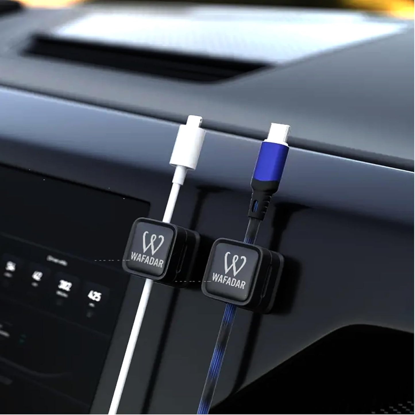 6 Pcs Magnetic Cable Clips, Office Desk Accessories, Cord Organizer Holder, Cable Management Holder, Phone Charger Cord, Wire Clips, Magnetic Cord Organizer, Adhesive Cable Holder