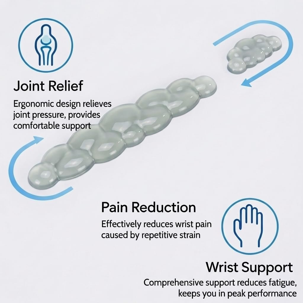 Ultimate Cute Ergonomic Wrist Rest – Instant Relief, Cloud-Like Comfort, Premium Silicone & TPU, Ultra-Soft, Durable, Gift-Boxed for Office, Study, Gaming & More