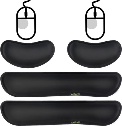 Comfy Mee Premium Memory Foam Keyboard and Mouse Wrist Rest Pads Set- for Comfortable Typing &Wrist Pain Relief (Pack of 2)