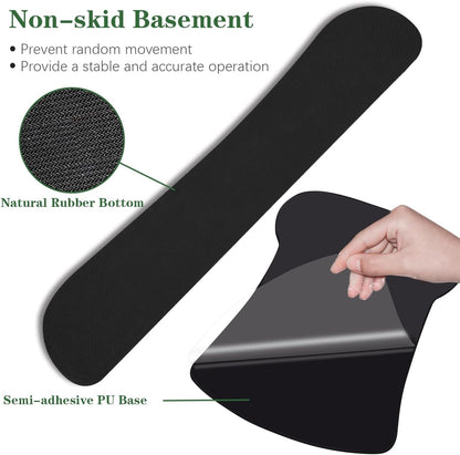 Ergonomic Wrist Rest Support for Mouse Pad and Keyboard Set, Comfortable Memory Foam Keyboard Pad and Soft Gel Mouse Pad, Easy Typing and Pain Relief for Gaming, Office, Laptop, Apricot
