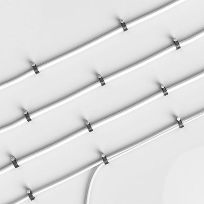 200 Pcs Cable Clips 4/6/8/10mm Nail in Cable Clips Cable Wire Clips Cable Tacks Coax Cable Clips Speaker Wire Clips Cable Nails for Cords Wall Wire Clips RG6 RG59 CAT6 RJ45 Ethernet Cable Clips Black
