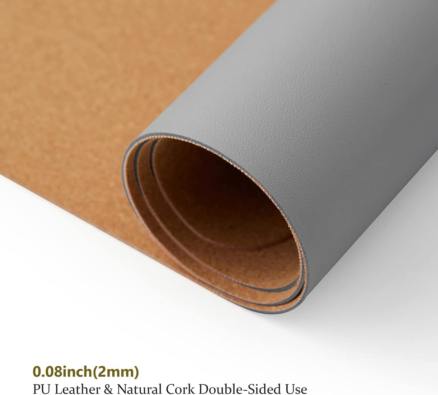 Cork Desk Mat - Dual-Sided Desk Pad for Office and Home - Desk Organization and Accessories - Ideal for Large Mouse Pad and Desk Mats on Top of Desks(Dark Green,90cmx 43cm)