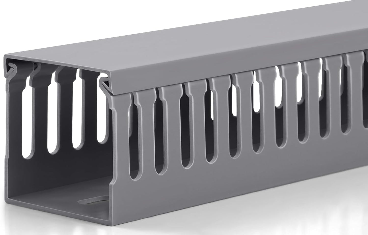 ZhiYo 2 x 2in Professional Server Rack Cable Management Raceway, 99in (6X L16.5in) Cable Raceway Kit, Electrically Safe PVC Open Slot Wire Raceway for Under Desk/Computer/Network Cords, Black