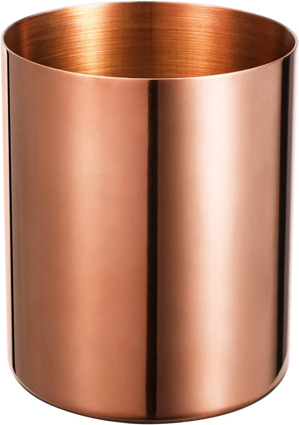 Gold Pencil Holder for Desk, 304 Stainless Steel Pencil Cup, Pen Holder Cup, Pen Pot, Makeup Brush Holder, Desktop Accessory Stationery Organizer