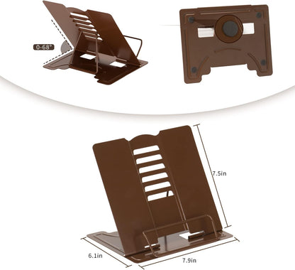 Camelmother Metal Book Holder Adjustable Book Stand for Reading