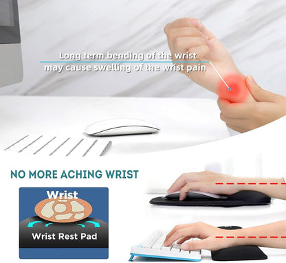 Memory Foam Set Wrist Rest Pad & Mouse Wrist Rest Support,Ergonomic Design for Office,Home,Laptop,Desktop Computer,Gaming Keyboard - Pink
