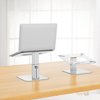 BESIGN LSX6 Computer Holder Stand, Ergonomic Adjustable Notebook Riser for Standing Work, Compatible with Air, Pro, Dell, HP, Lenovo More 10-14" Laptops, Black