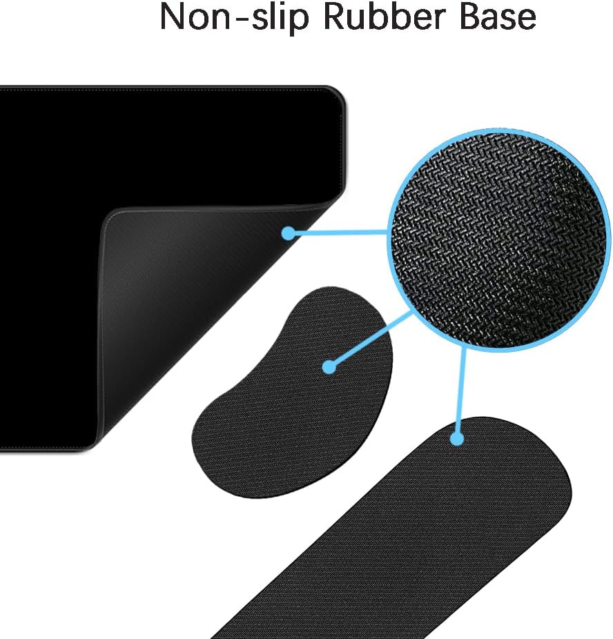 MIBITRI Keyboard Mouse Pad Set, Extended Gaming Mouse Pad+Ergonomics Keyboard Wrist Rest Support, Memory Foam, Easy Typing Pain Relief, 4Pcs XXL Ultra Thick Desk Mat, Enchanted Bookshelf