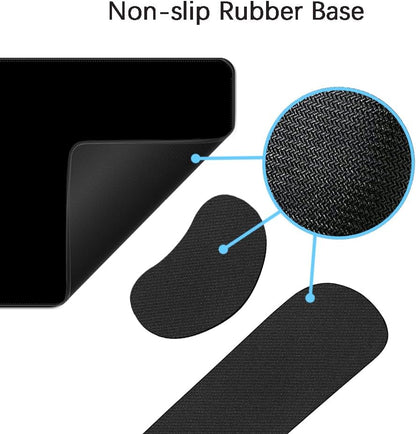MIBITRI Keyboard Mouse Pad Set, Extended Gaming Mouse Pad+Ergonomics Keyboard Wrist Rest Support, Memory Foam, Easy Typing Pain Relief, 4Pcs XXL Ultra Thick Desk Mat, Enchanted Bookshelf