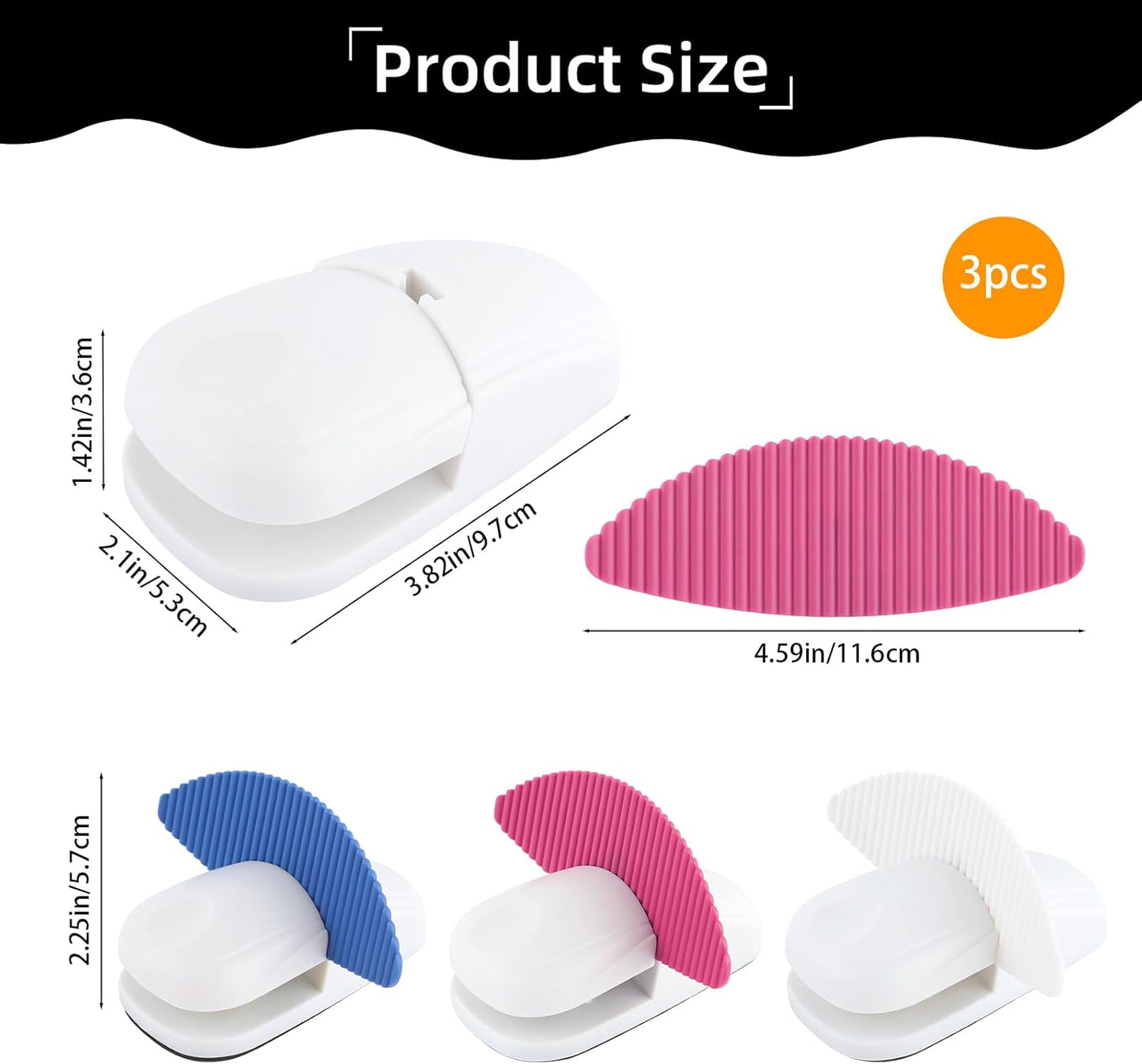 3 Pcs Paper Holder Stand for Typing, Non-Slip Desktop Document Holder with Desktop Clamp and Anti-Slip Pads, Portable Copy Stand for A4 Paper Documents, Office Typing Reading, White Blue Red