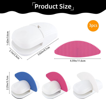 3 Pcs Paper Holder Stand for Typing, Non-Slip Desktop Document Holder with Desktop Clamp and Anti-Slip Pads, Portable Copy Stand for A4 Paper Documents, Office Typing Reading, White Blue Red