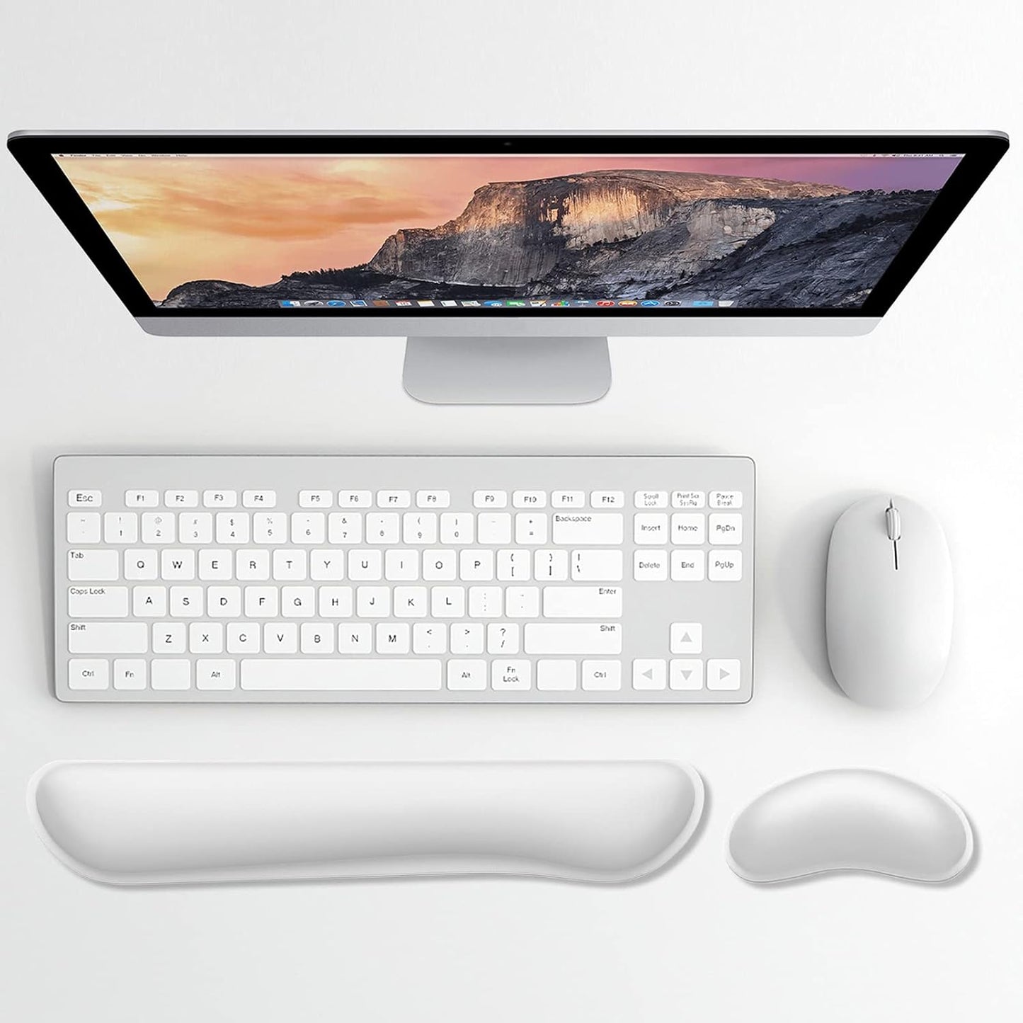 Dapesuom Enlarge Keyboard Wrist Rest, Cute Memory Foam Keyboard Wrist Cushion for Computer Desk Mats Support, Typing Pain Relief Ergonomic Mouse Pad Rests with Non-Slip Base for Gaming, Laptop, Purple