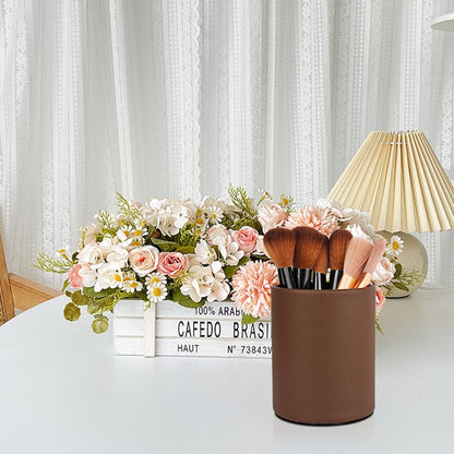 Pen Holder for Desk Pencil Organizer Cute Cup Holders Aesthetic (Black, 3.94" x3.15" x3.15")