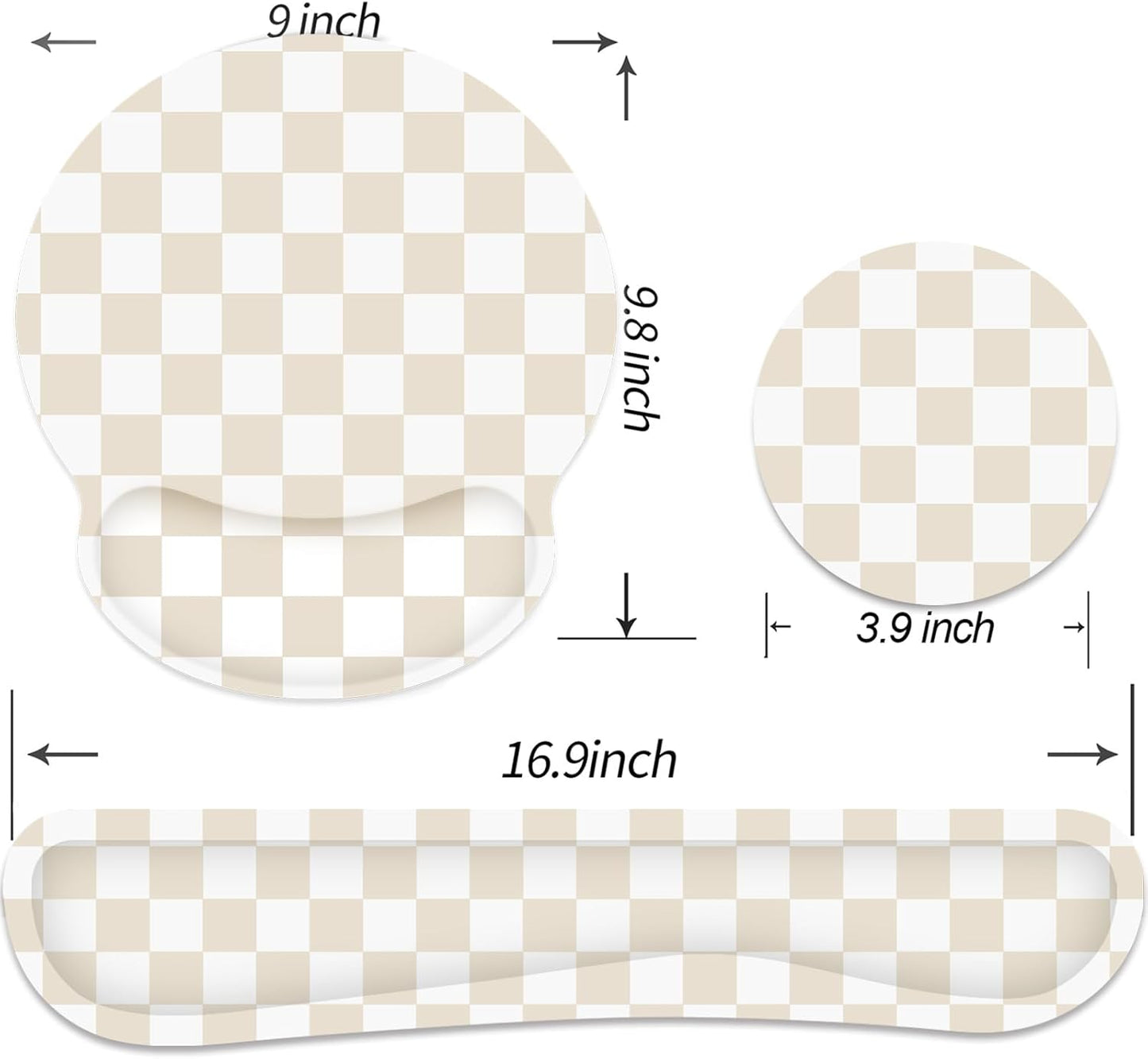 Ergonomic Mouse Pad with Wrist Rest and Keyboard Wrist Rest, Memory Foam Wrist Rest for Computer Keyboard, Easy Typing, Pain Relief, Mouse Pad Wrist Support for Gaming,Office, Laptop, Black Flower