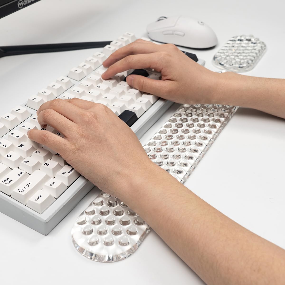 Ergonomic Gel Keyboard and Mouse Wrist Rest Set – Pink Wrist Rest for Computer Keyboard 75% 80%, Comfort & Support for Typing and Gaming