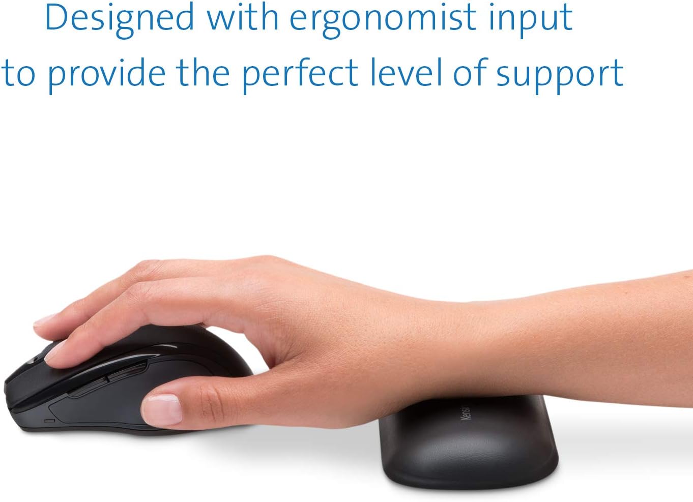 Kensington ErgoSoft Wrist Rest for Slim, Compact Keyboards, Black (K52801WW), 3.9 x 0.4 x 11.1 inches