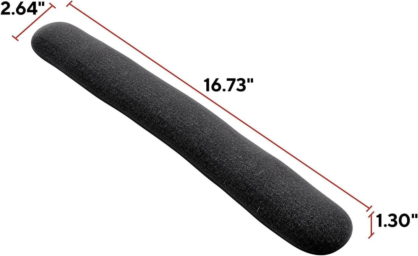 STAPLES Beaded Keyboard Wrist Rest, Ergonomic Non‑Slip Support Cushion for Comfortable Typing, Durable Bead‑Filled Design in Black/Gray
