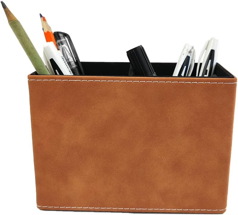 Pen Holder for Desk Pencil Organizer Cute Cup Holders Aesthetic (Black, 3.94" x3.15" x3.15")