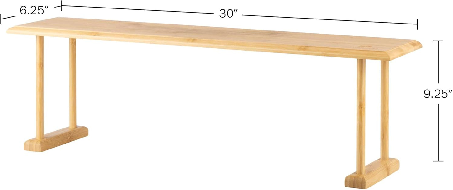 Bamboo Sink Shelf - Countertop Organizer Kitchen, Bathroom, Bedroom, Office - Space-Saving Storage for Soap, Sponges, and Cleaners by Lavish Home