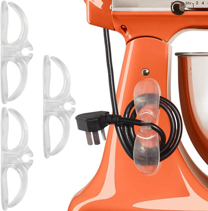 Cord Organizer for Kitchen Appliances - 3 PCS Stick On Cable Wrapper Holder Winder Keeper, Power Wire Management Wrap Hook Clip for Kitchenaid Mixer, Home Gadget Accessories