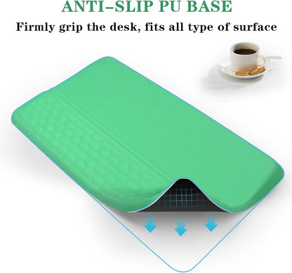 Computer Keyboard Stand Pad with Wrist Rest, Ergonomic Comfy Tilted Keyboard Stand Riser Holder Pad for Office Home (Black)