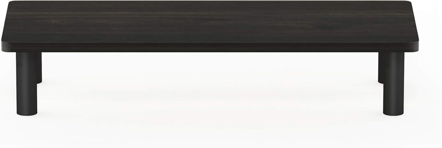 Furinno Turn-N-Tube Corner Monitor Riser Stand with Stainless Steel Tubes, Americano