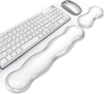 Gel Cloud Keyboard and Mouse Wrist Rest, Cute Wrist Support and Arm Support Keyboard Rest for Keyboard and Mouse Typing Pain Relief，Suitable for Office/Computer/Laptop/Gaming (Pink)