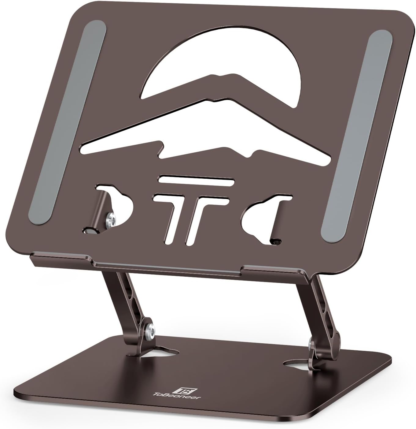 Laptop Stand, Ergonomic Adjustable Computer Stand for Collaborative Work, Foldable and Portable Heat Sink Computer Stands, Fits up to 15.6-inch Laptops (Orange)