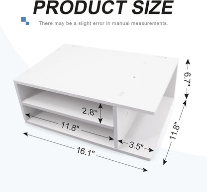 SONGWAY Printer Stand with Storage for Desk - Desktop Printer Shelf, Monitor Stand Riser, Desk Paper Storage Organizer for Home Office