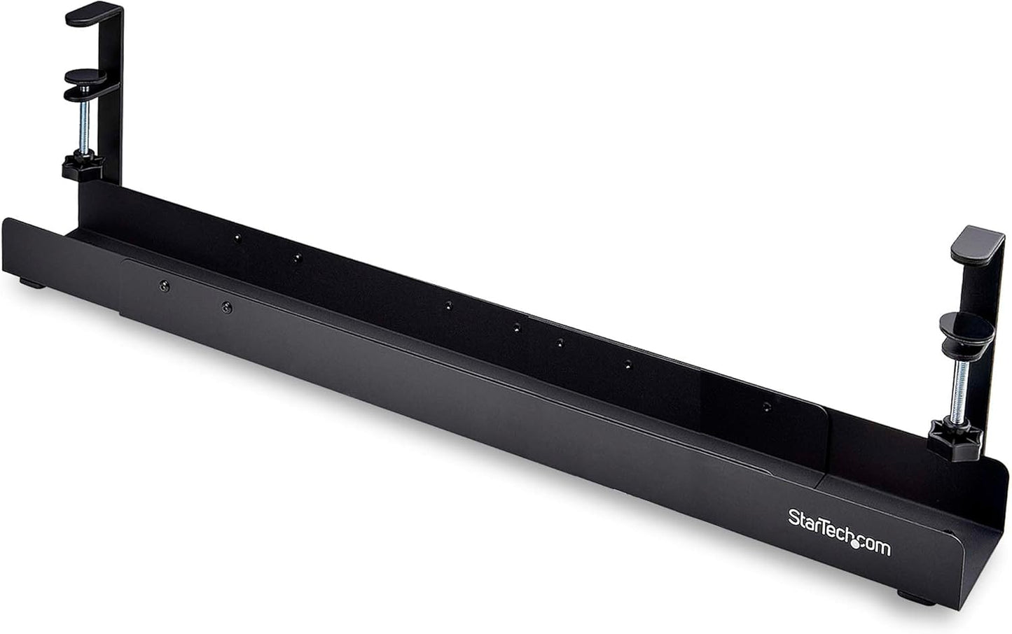 StarTech.com Under Desk Cable Management Tray - Office/Standing Desk Cable Tray Organizer - Desk/Table Mount Holder for Cords/Wire/Power Strip - Computer Cable Manager - 23-1/2"L x 4-1/2"D (UDCMTRAY)