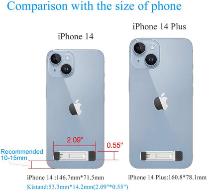 OCEANLOVE Kickstand for Phone and Case, Adhesive iPhone Stand Ultra-Slim Kick Stand,Metal, Adjustable Angle, for iPhone16/15/14/13/12&MiniPlusProMax Samsung S22/S21 and Mostly Phone