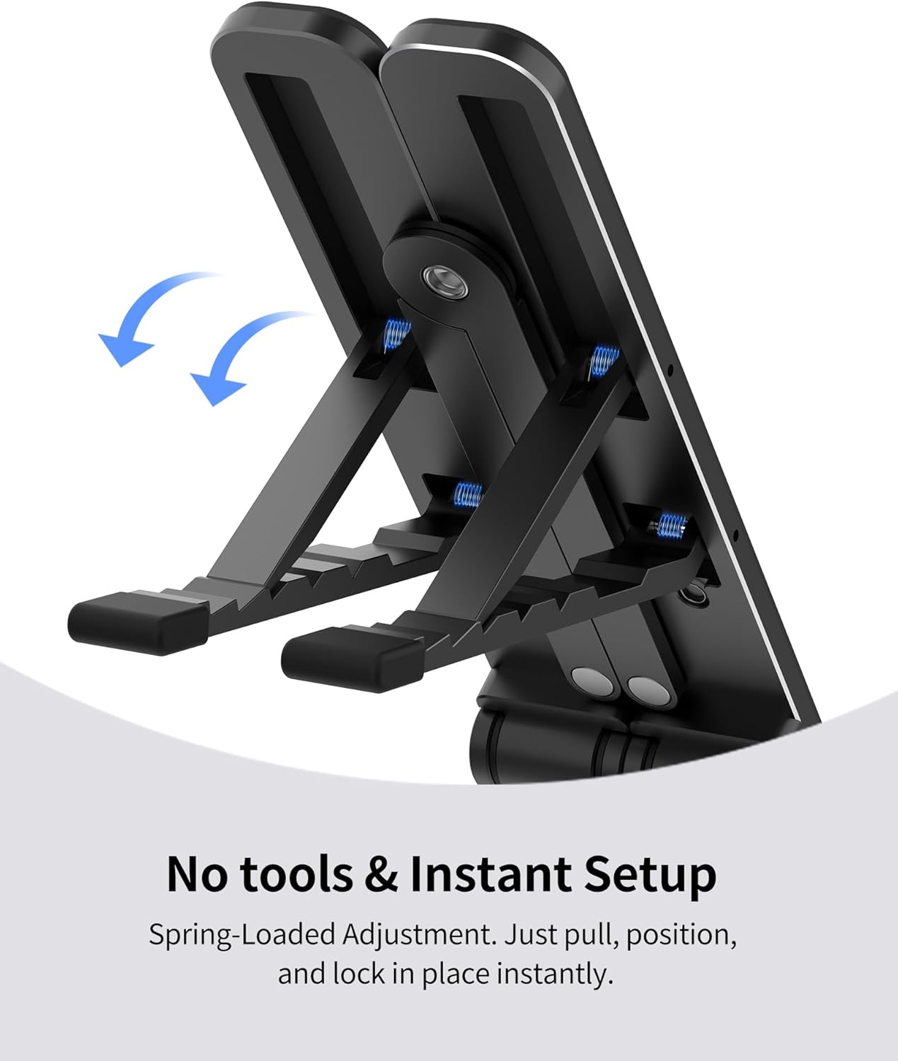 SODI [Ultra Compact] Foldable & Portable Laptop Stand for Desk, Lightweight Tablet Stand for Business Travel, Library, Cafe, 6 Level Height Ergonomic Aluminum Computer Holder for 10-16" Laptops