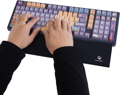 GK GAMAKAY Silicone Keyboard Wrist Rest, Soft Ergonomic Wrist Rest, Relax Your Wrist, for Laptop Computer Office & Home (White-100%)