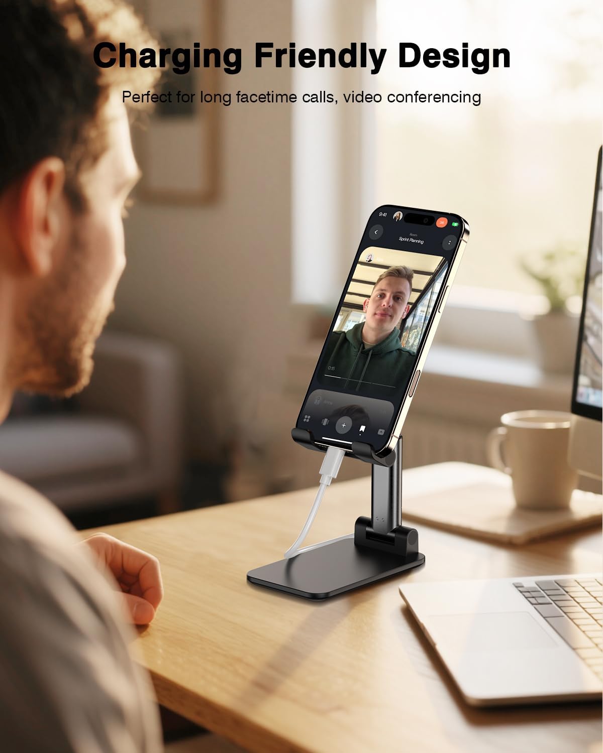 Yoozon 𝟐𝟎𝟐𝟓 𝐔𝐩𝐠𝐫𝐚𝐝𝐞𝐝 Cell Phone Stand for Desk, Adjustable Foldable Phone Holder, Portable Cellphone Stands for All Smart Phones for Switch, Office Desk Accessories