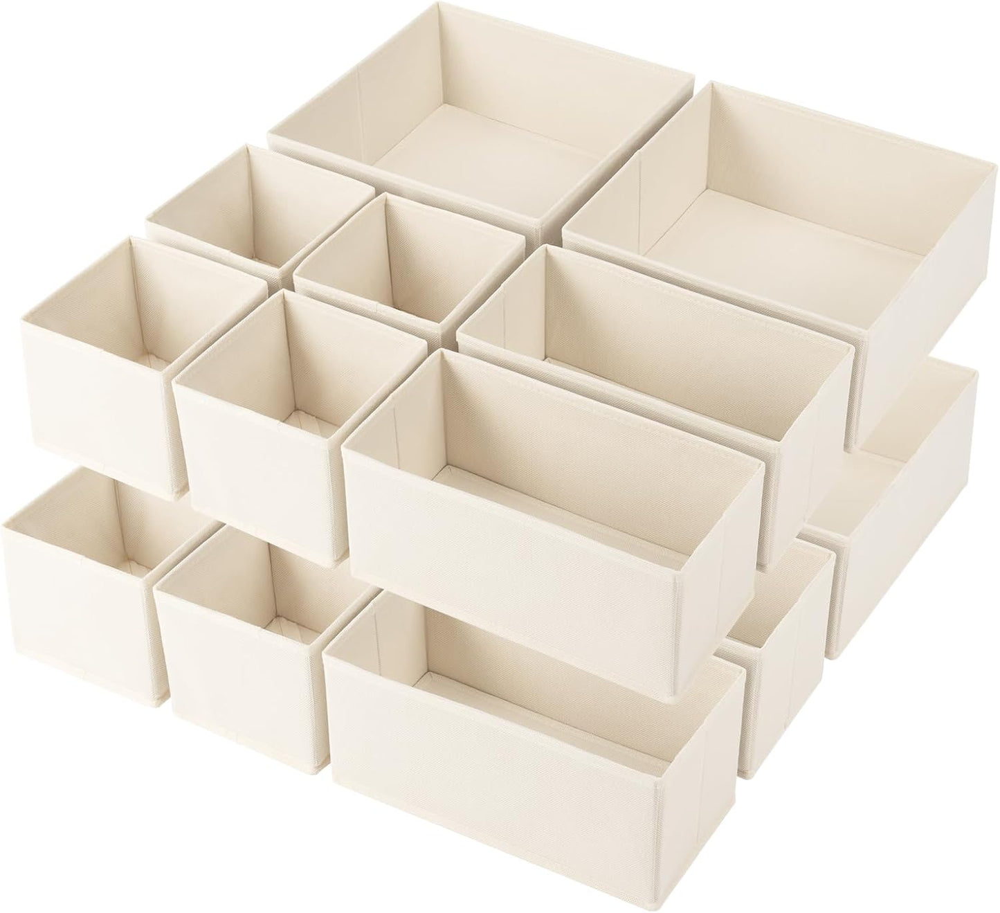 Criusia Drawer Organizer Clothes, 8 Pack Underwear Organizer, Foldable Closet Organizers and Storage Dresser Dividers for Clothes, Socks, Scarves, Ties (Gray)