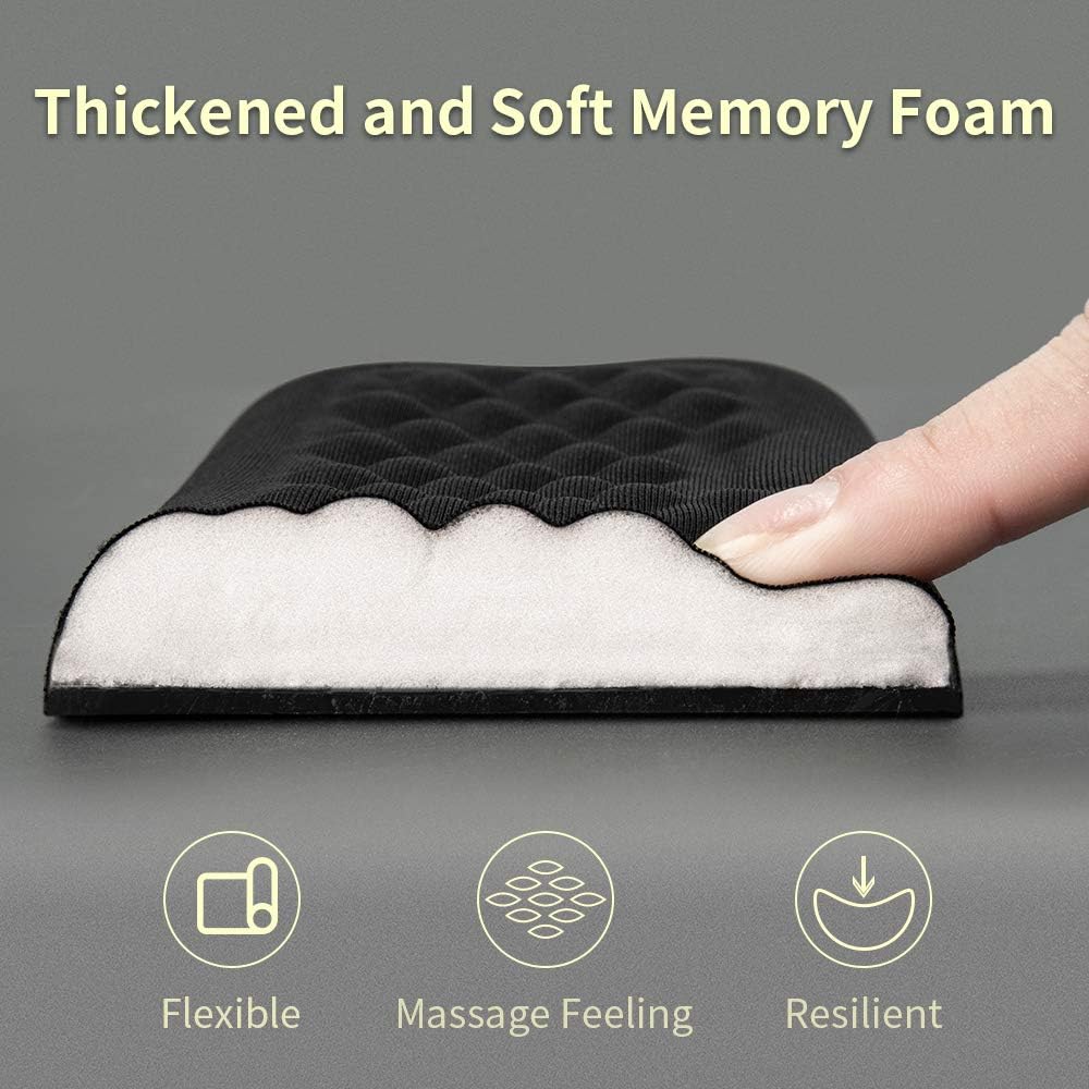 Vaydeer 60%-75% Keyboard Wrist Rest, Memory Foam Hand Rest Support Pad Padded for Office, Computer, Laptop, Mac Typing and Wrist Pain Relief and Repair(14.17inch,Black)