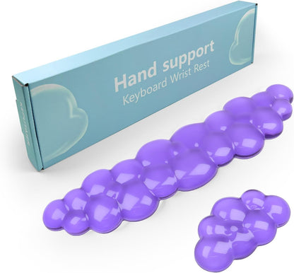 Gel Cloud Keyboard and Mouse Wrist Rest, Cute Wrist Support and Arm Support Keyboard Rest for Keyboard and Mouse Typing Pain Relief，Suitable for Office/Computer/Laptop/Gaming (Pink)